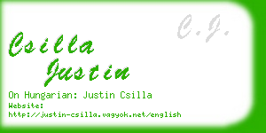 csilla justin business card